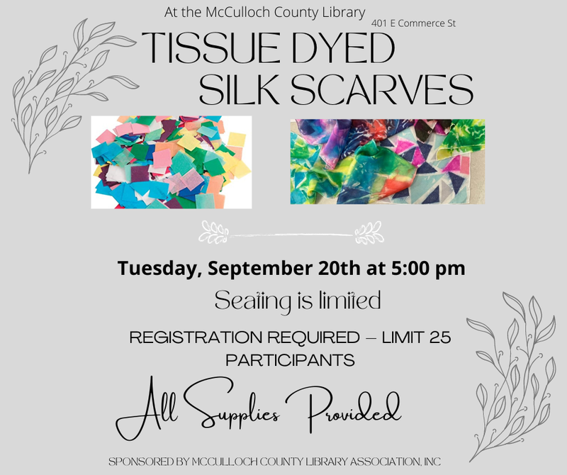 Tissue Dyed Silk Scarves Tissue Dyed Silk Scarves