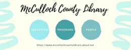 The McCulloch County Library Logo